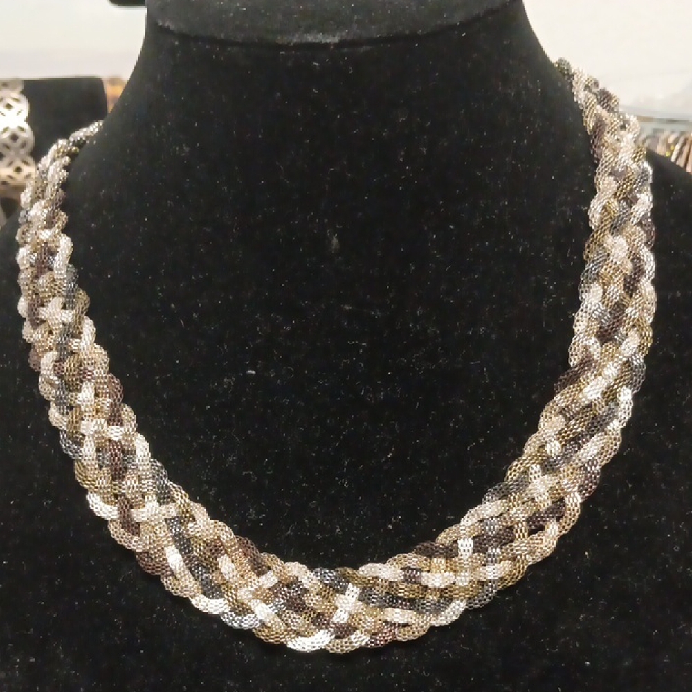 Dana Buchman Gold and Silver Twisted Necklace